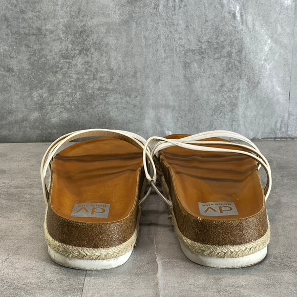 DV DOLCE VITA Women's White Carlee Strappy Footbed Slide Sandals SZ 10 - Picture 5 of 6